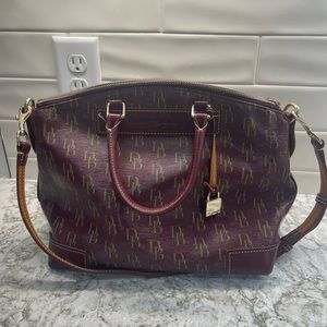 Dooney and Bourke florentine vaccheta plum brown signature leather hand bag